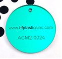 BF Extruded Acrylic 1/8" Green Mirror (1-sided gloss)